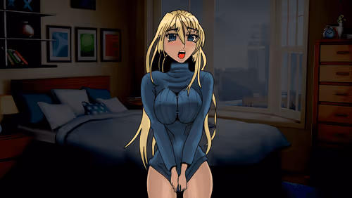blonde anime girl