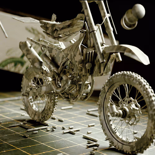 Tactical Camo Model-Kit Motorcycle