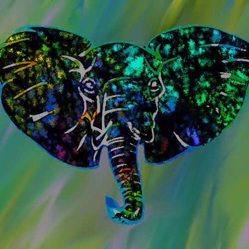 Painted Elephant #28