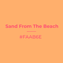 Sand From The Beach #faab6e