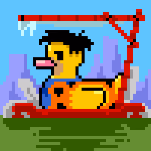 CryptoDuckie #493 | Flintstone Duckie