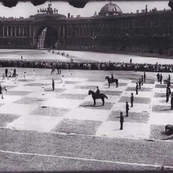 HUMAN CHESS GAME IN RUSSIA 