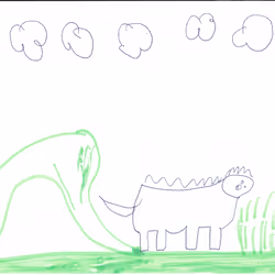  Horse eats grass