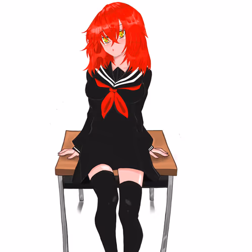 Cute School Girl -  Mika (Original Anime/ Manga Artwork)