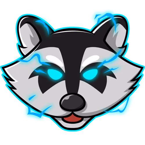 Raccoon Electric Blue