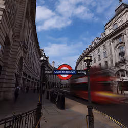 Day Timelapse • Piccadilly Circus Underground Exit in London