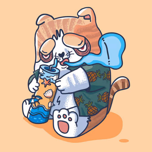 MOJI DRUNK ON THE BEACH