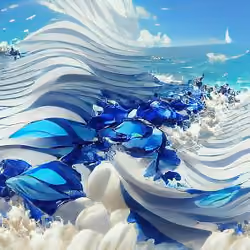 Wild tsunami wave