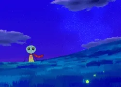 Leo with fireflies
