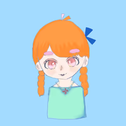 Girl with pigtails