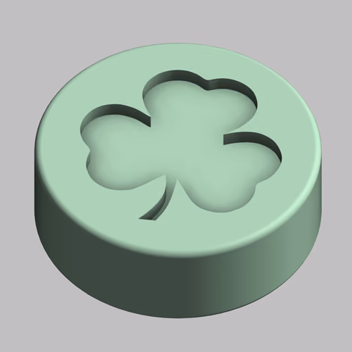 Green Round Shamrock Pinger #30