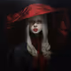 Seductively Scarlet: A Neo-Expressionism Portrait