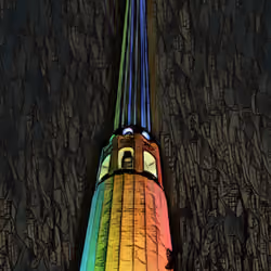 San Francisco's Coit Tower Laser Show