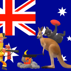 Australian Kangaroo and Koala Footy