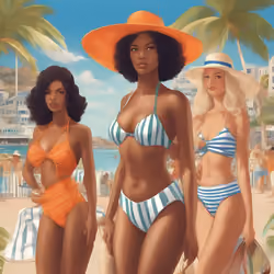 Walk in Time: Four Women at Ipanema Retro 06/08#