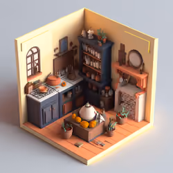 Room No.866916 Argentina Kitchen Room Year 1724