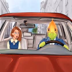 Once at the driving school
