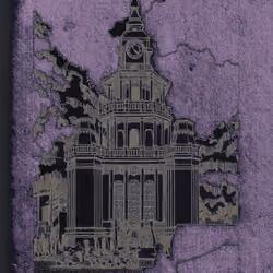 Clock Tower Black pen #004