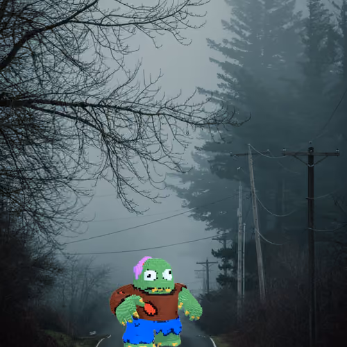 Kevin walking a lonely road.