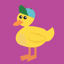 Purple Blue Snapback Duck