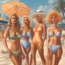 Walk in Time: Four Women at Ipanema Retro 05/08#