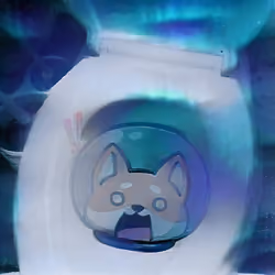 Shibu Inu in the toilet  #2
