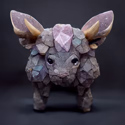 crystal cute rhinnoceros 1