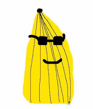 Super rare unique banan with glasses