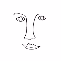 face looking left