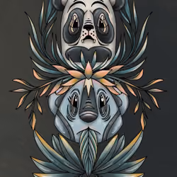 Panda and Koala #3 of the Unique Animal Collection
