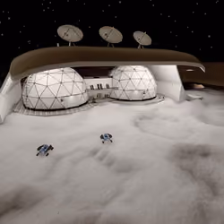 Moon house concept by Roman Kropachek