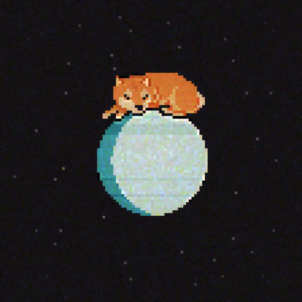 Dreaming Doge #14: 天王星の眠そうな犬 (Sleepy Dog on Uranus)