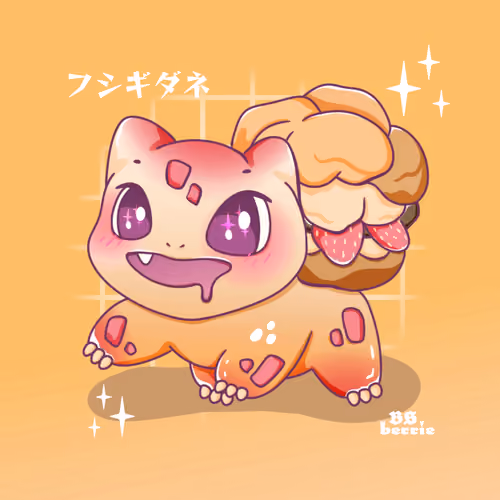  Bulbasaur Dessert Series - Puff Cream