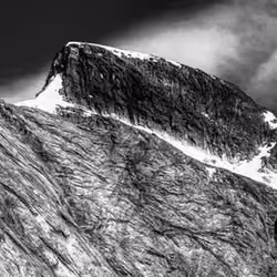 Alaskan Mountain Peak BW