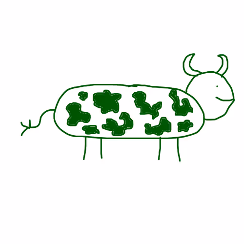 Its a green cow