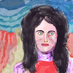 blacked haired woman 