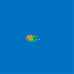 Small Turtle with Diamonds #90