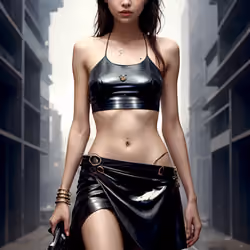 Girl with a knife