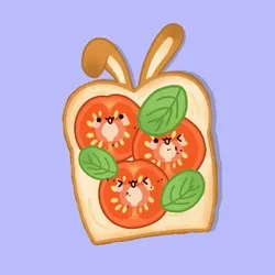 Tomatoes and Fresh Basil Bunny Toast #04