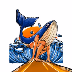 Whale surfer