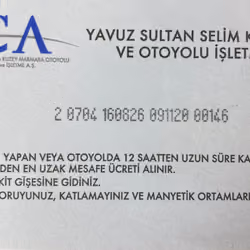 Yavuz Sultan Selim Bridge First Pass Ticket