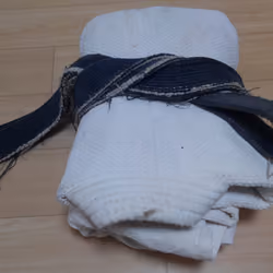 Folded black belt judo wear (emotional version)　畳んだ黒帯柔道着（情緒版）