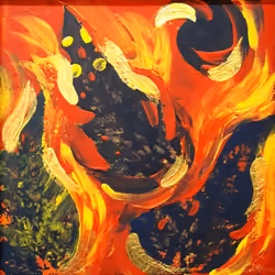 Burnt Leaves (Acrylic Paint)