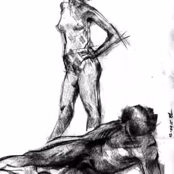 charcoal nude #09