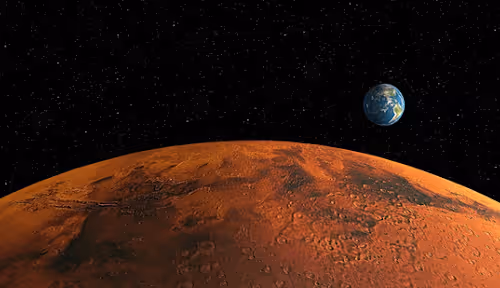 Mars and Earth