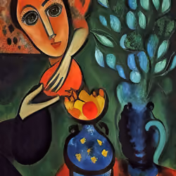 'The Woman and the Blue Vases' |Paolo Galleri|
