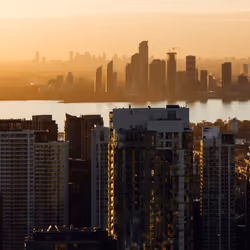 Golden Hour Over The Cityscape