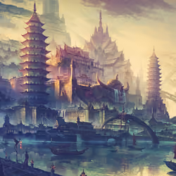 Asia fantasy landscape