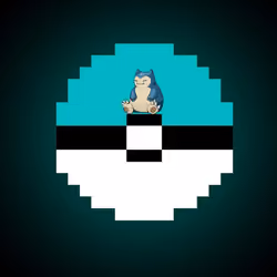 Snorlax Pixel Pokeball