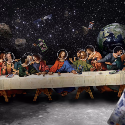 The last supper to the moon